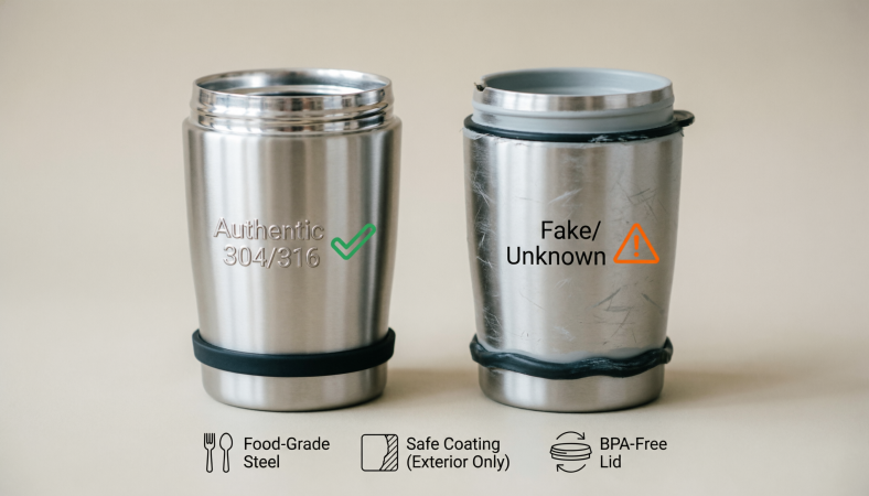 stainless steel tumbler authenticity guide for food-grade steel and coatings