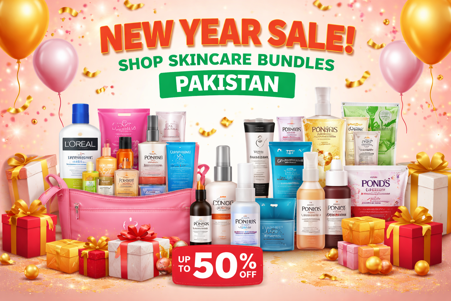 New Year Sale Shopping skincare bundles under PKR Pakistan