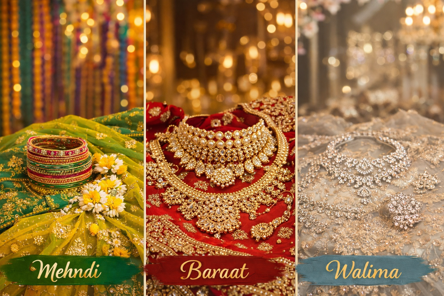 wedding guest prep timeline mehndi baraat walima jewelry ideas