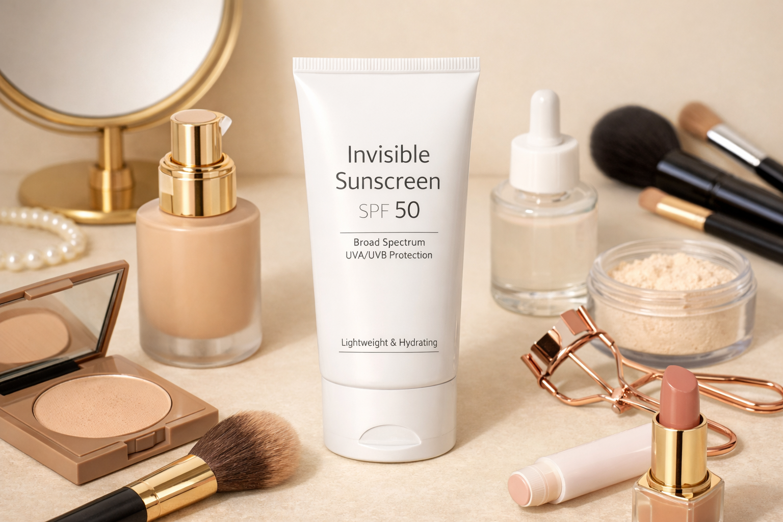 Sweat-proof makeup with SPF 50 sunscreen under makeup in Pakistan