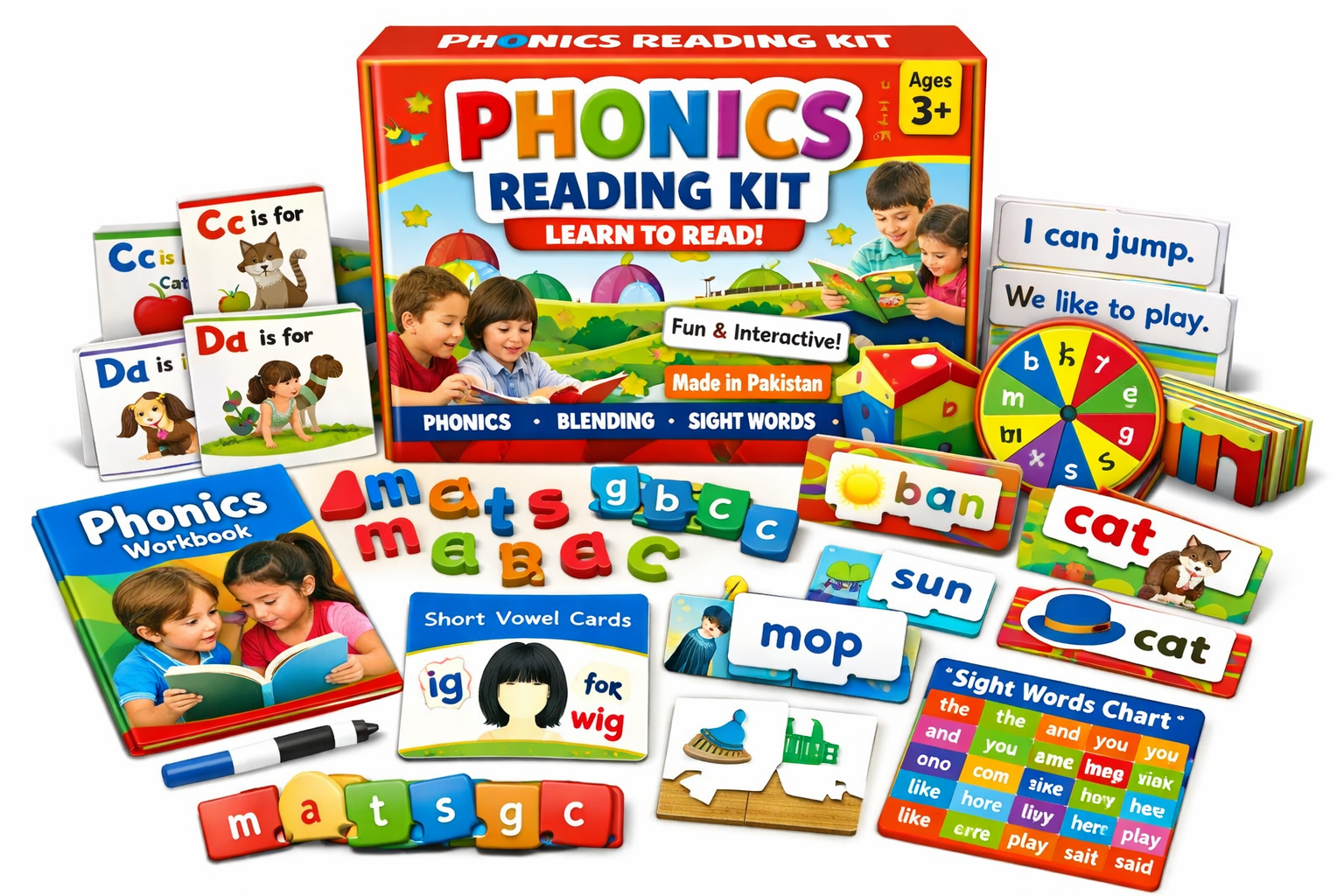 Reading booster learning gift with educational toys in Pakistan