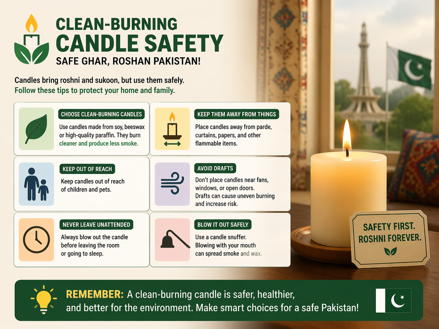 Safe online buying in Pakistan for clean-burning scented candles