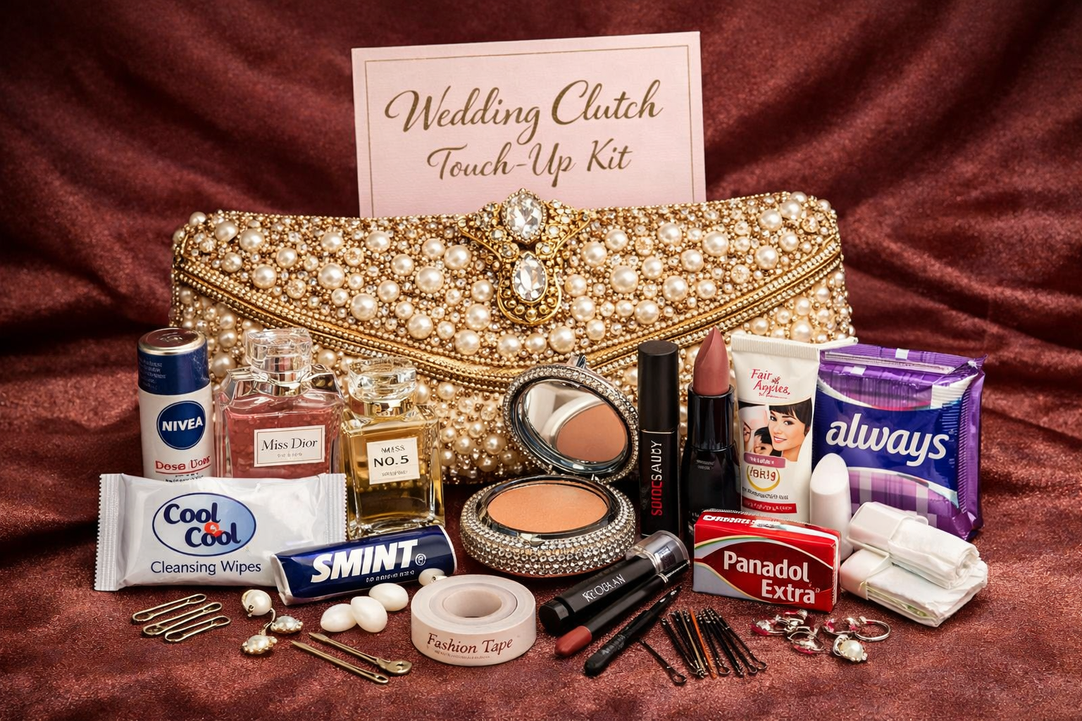 Decemberistan wedding shopping list clutch touch up kit Pakistan