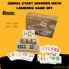 Wooden maths learning set for kids with numbers for counting practice