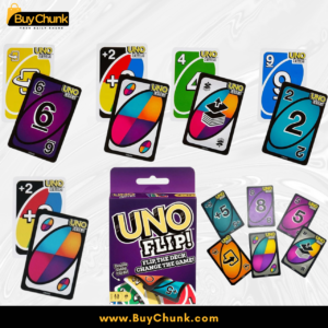 Close-up of FLIP card that switches the game side instantly