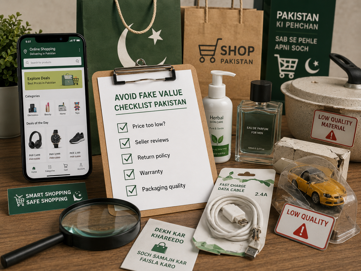 Value vs Fake: Cheap Products Not Worth It in Pakistan (Smart Buying Guide) 5 cheap products not worth it checklist Pakistan COD