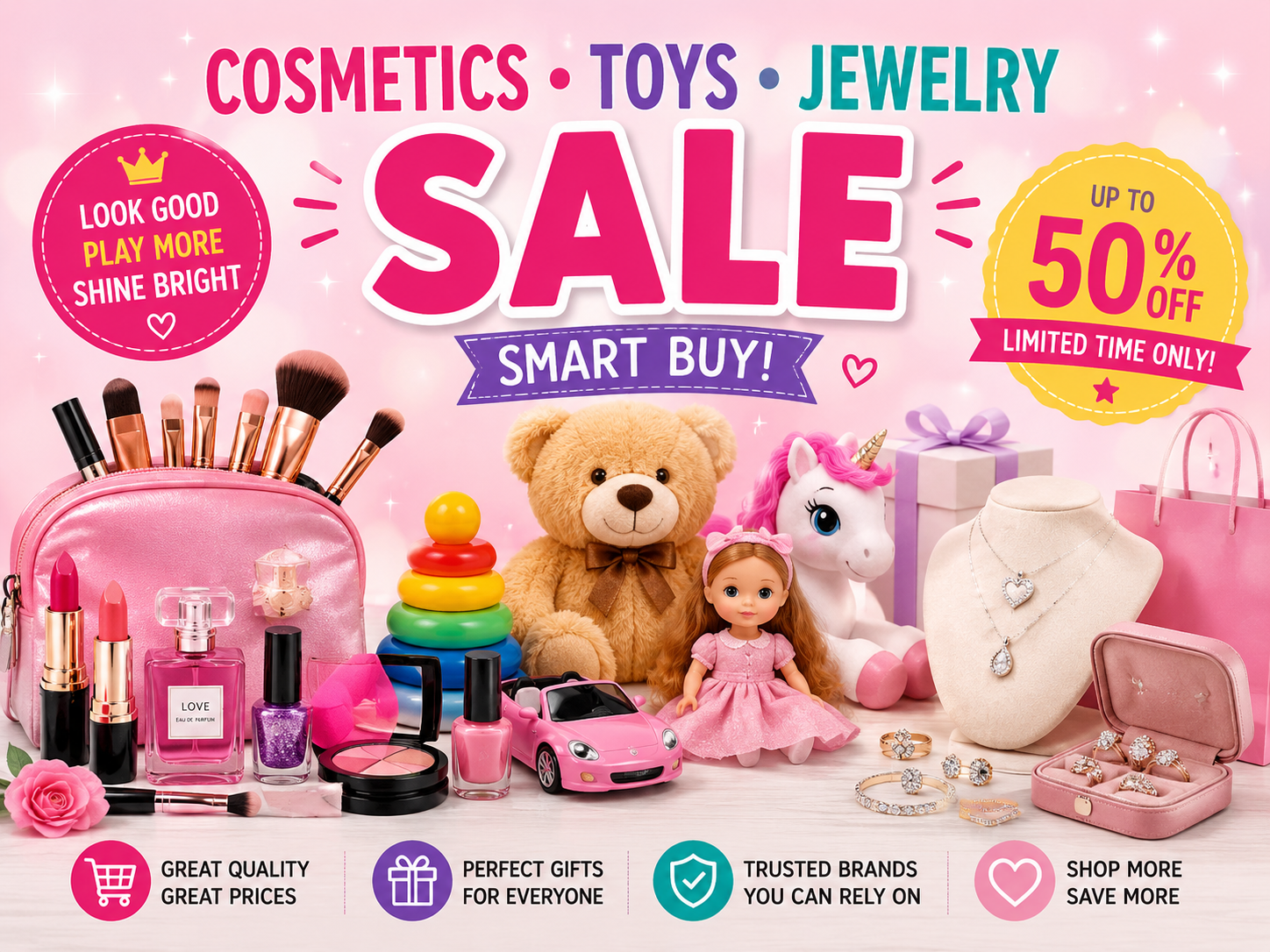 Deal Days Checklist: How to Shop Sales Without Buying Random Stuff 4 Deal Days checklist for cosmetics toys and jewelry sale shopping