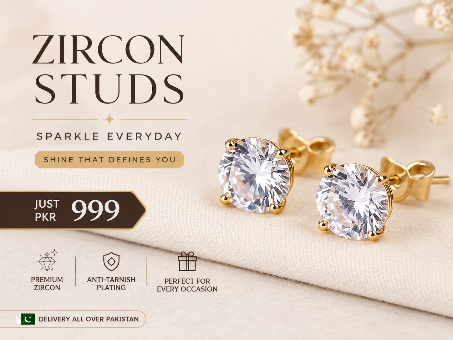 Artificial jewelry under Rs 999 zircon studs Pakistan