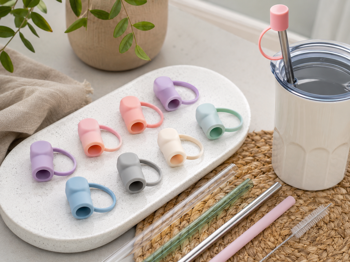 “silicone straw covers pack tumbler accessories under Rs 500”