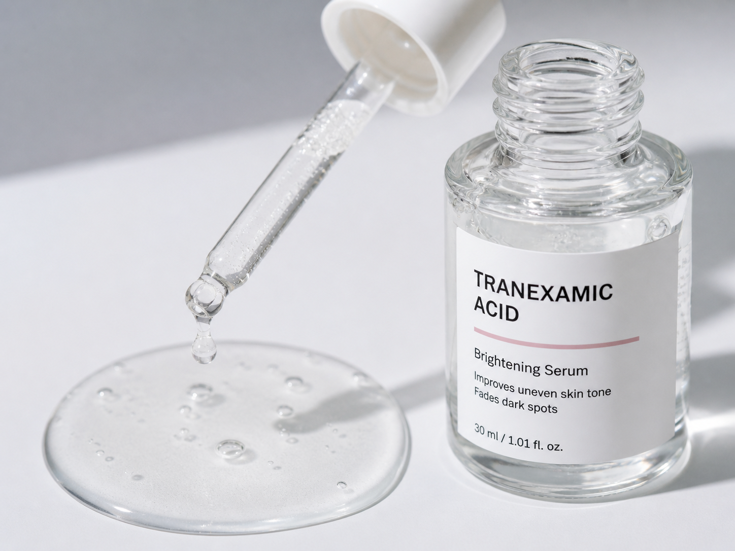Tranexamic acid serum texture for hyperpigmentation care