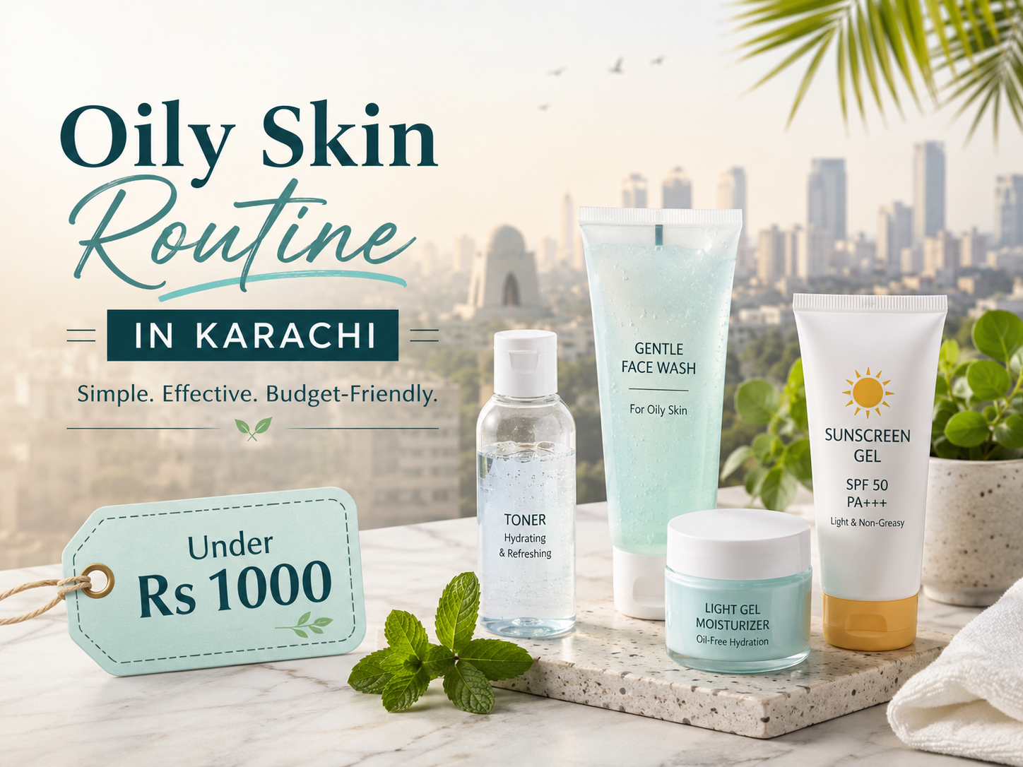 best skincare under Rs 1000 in Pakistan for oily skin Karachi