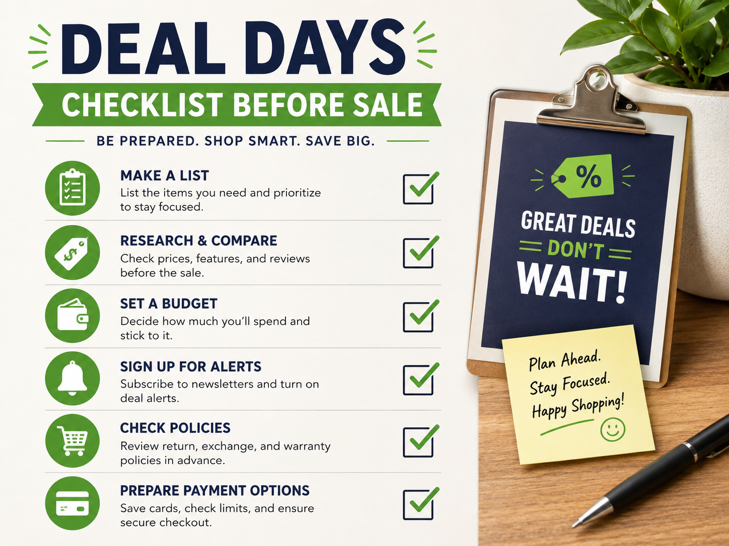 Deal Days Checklist: How to Shop Sales Without Buying Random Stuff 2 Deal Days checklist steps before the sale starts