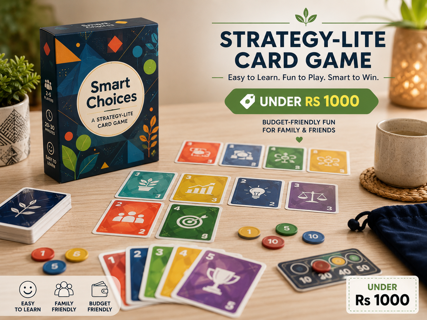 Light strategy Card Games Under Rs 1000 option for Pakistan