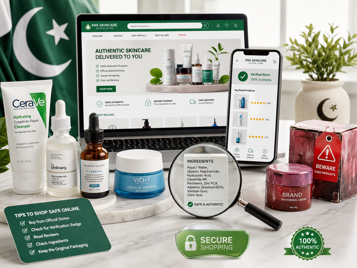 best skincare under Rs 1000 in Pakistan avoid fakes buying tips