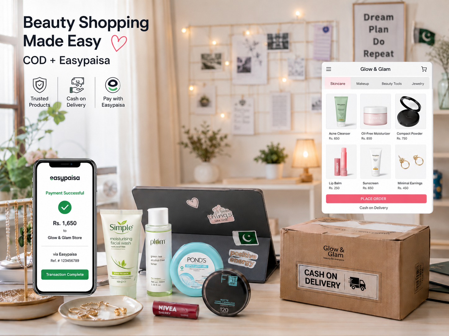 Student & Teen Beauty in Pakistan 2026 shopping tips COD Easypaisa JazzCash