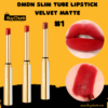 DMDN Slim Tube Lipstick Velvet Matte Shade 1 | Lightweight & Rich Pigment for All Skin Tones 6 Front view of DMDN slim tube lipstick velvet matte shade 1