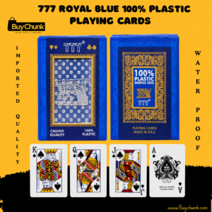 Royal Blue Plastic Playing Cards | Premium Quality Cards In Pakistan | Waterproof Playing Cards With Box