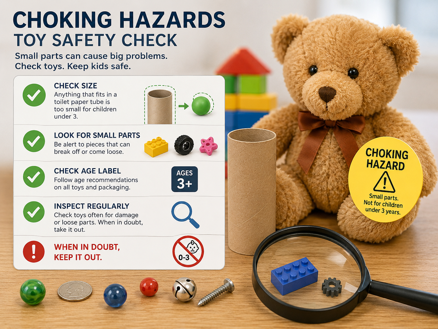 Choking Hazards: Quick Checklist for Parents Before You Buy 2 Parent checking choking hazards in toddler toys