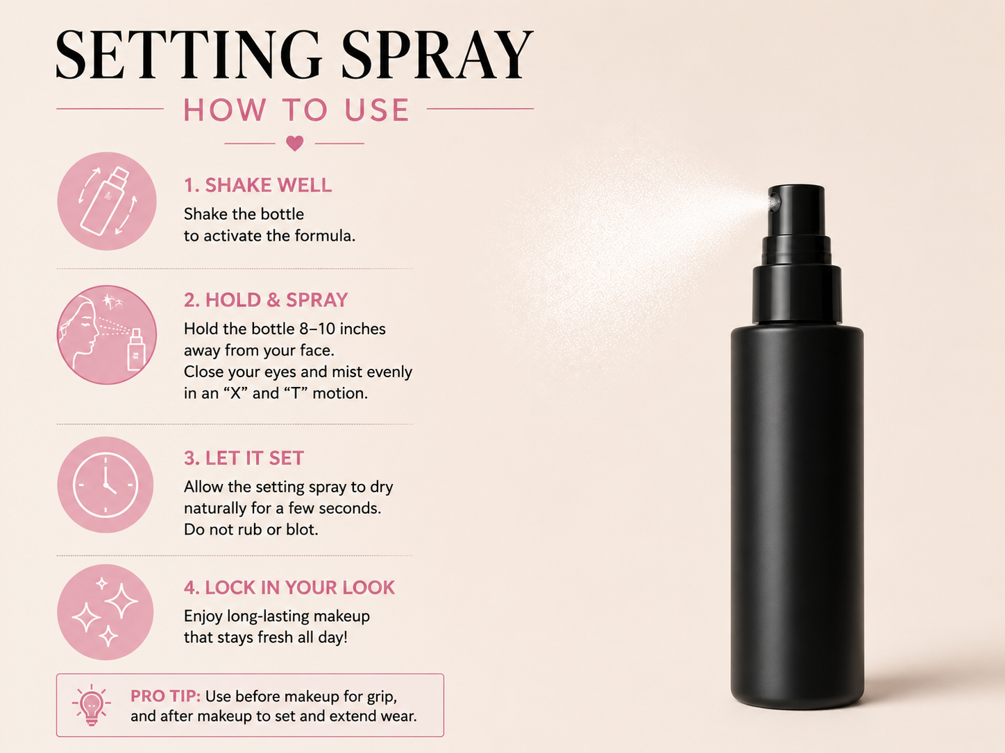 Sweat-proof makeup in Pakistan setting spray technique