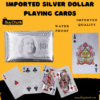 Imported Silver Dollar Playing Cards Premium Quality – Waterproof Deck | Durable Shiny Cards for Family Fun in Pakistan 9 Imported Silver Dollar Playing Cards with shiny waterproof box and premium silver finish
