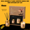 Wild Jasmine & Ylang Scented Candle and Reed Diffuser Gift Set | Premium Imported Home Fragrance Set 8 Wild jasmine ylang candle and reed diffuser gift set for Pakistani homes