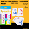Subtraction Learning Flashcards for Kids | 36 Educational Learning Cards for Toddlers | Vocabulary Learning Flashcards 7 Subtraction Learning Flashcards for Kids box with colourful early maths design.