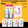 Multiplication Learning Flashcards for Kids | 36 Educational Learning Cards for Toddlers | Vocabulary Learning Flashcards 7 Multiplication Learning Flashcards for Kids box with colourful early maths design.