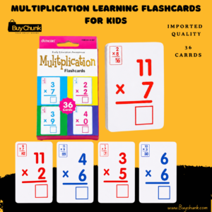 Multiplication Learning Flashcards for Kids box with colourful early maths design.