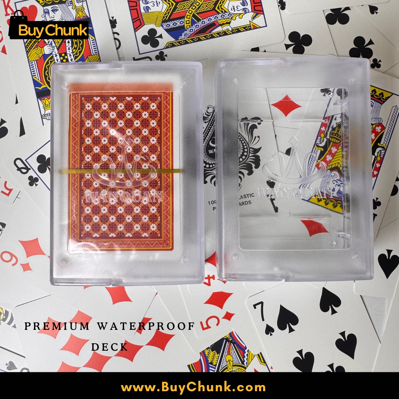Royal Red Plastic Playing Cards | Premium Quality Cards In Pakistan | Waterproof Playing Cards With Box 3 Close-up of smooth Royal Red Plastic Playing Cards showing premium finish