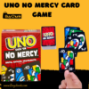UNO No Mercy Card Game box with bold red party game design.
