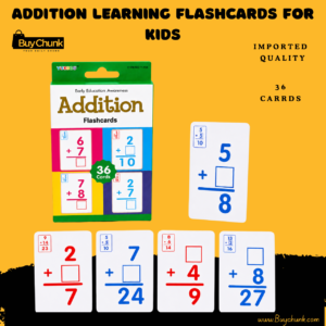 Addition Learning Flashcards for Kids box with colourful early maths design.