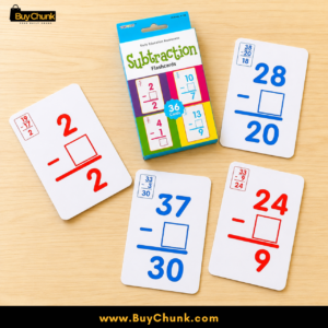Subtraction Learning Flashcards for Kids | 36 Educational Learning Cards for Toddlers | Vocabulary Learning Flashcards 5 Subtraction flashcard showing 7.8 by 11.7 centimetre product size.