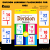 Division Learning Flashcards for Kids | 36 Educational Learning Cards for Toddlers | Vocabulary Learning Flashcards 7 Division Learning Flashcards for Kids box with colourful early maths design.