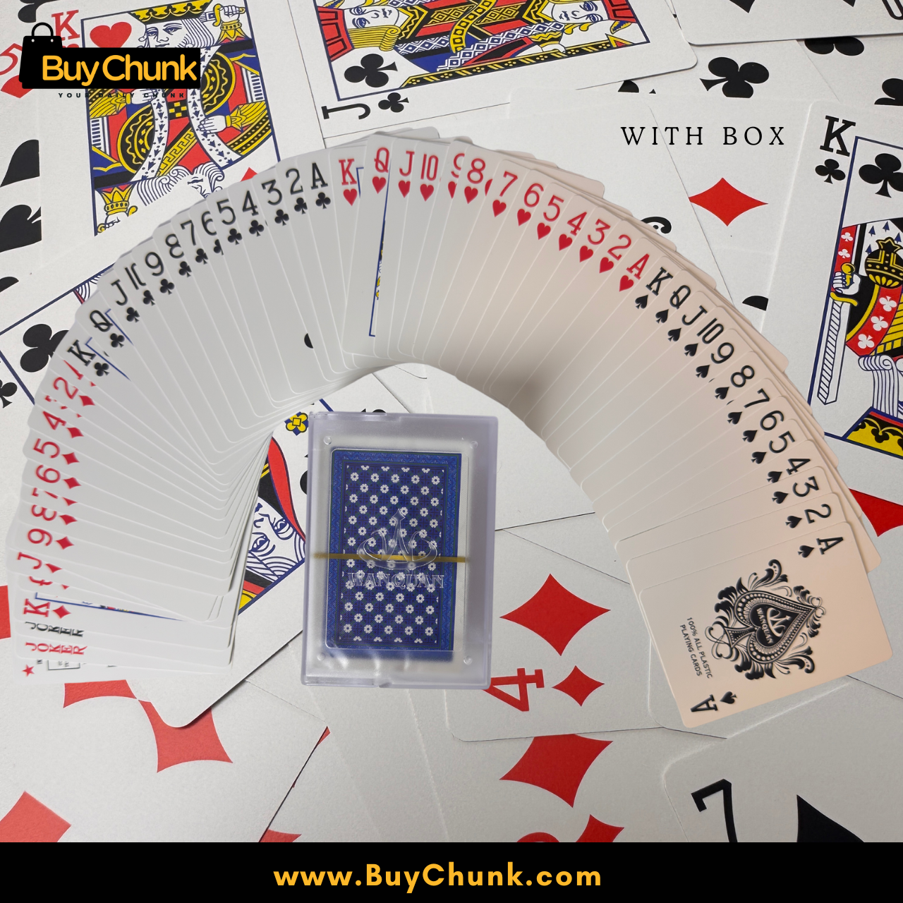 Royal Blue Plastic Playing Cards | Premium Quality Cards In Pakistan | Waterproof Playing Cards With Box 5 Water-resistant plastic playing cards for humid weather and Pakistani homes