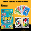 UNO Teams Card Game box with colourful cards for family play