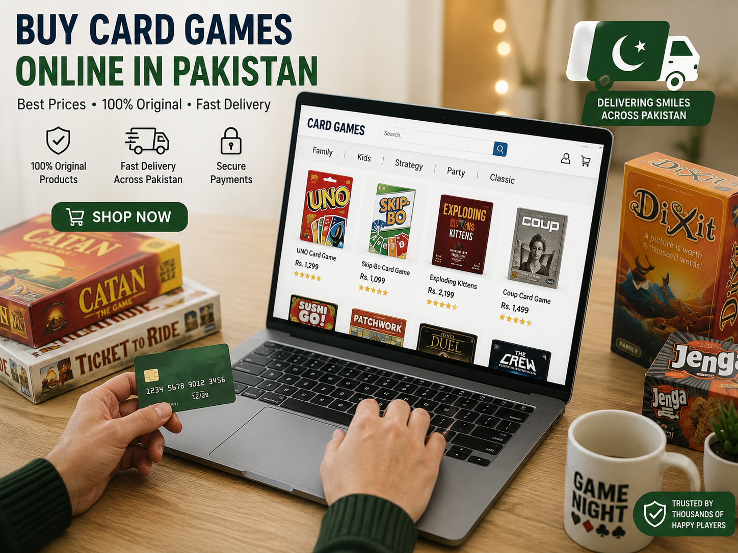 Buying card games by age online in Pakistan