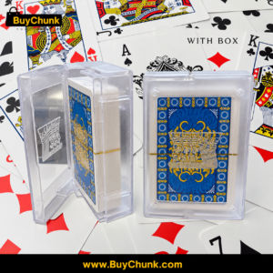 Imported Sapphire Blue 100% Plastic Playing Cards Set | Waterproof Playing Cards with Clear Case - Image 5