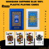 Wanquan Sapphire Blue 100% Plastic Playing Cards with premium waterproof case.