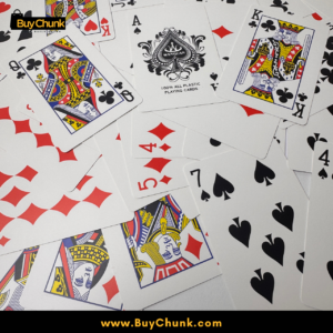 Imported Wanquan Sapphire Blue 100% Plastic Playing Cards Set | Waterproof Wanquan Playing Cards with Clear Case 5 Imported Wanquan plastic playing cards ideal for Pakistan homes and gatherings.