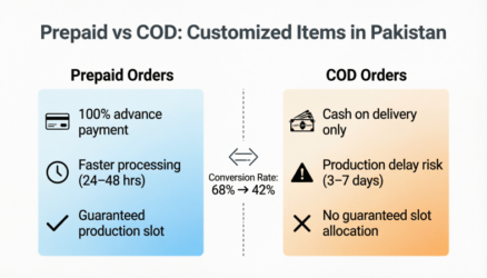 Prepaid vs COD for customized items in Pakistan