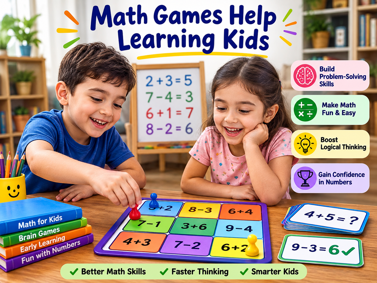 Math games help learning through counting and numbers