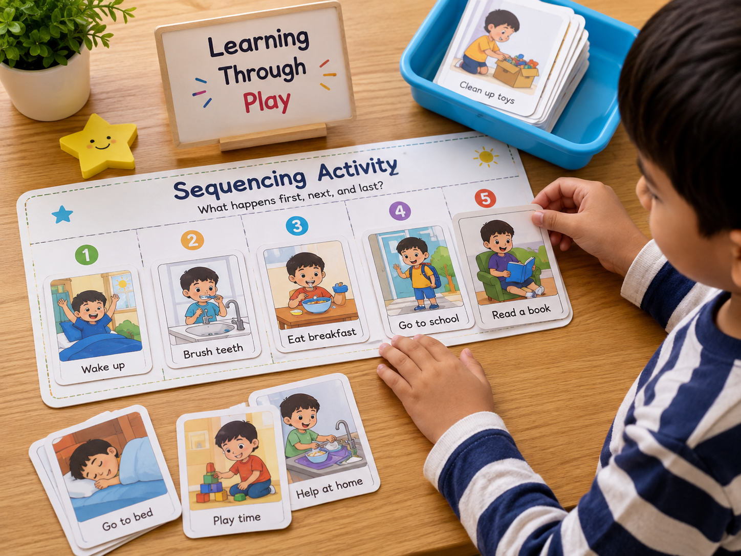 Learning through play with sequencing activities
