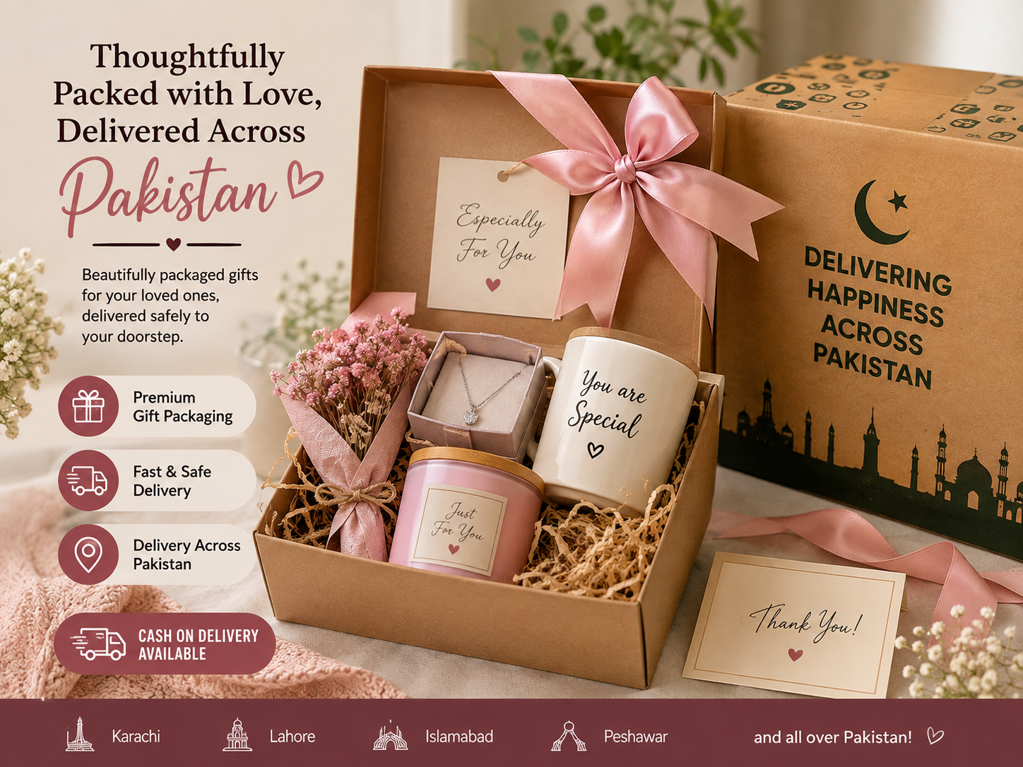 Secure packaging for personalized gift bundles Pakistan
