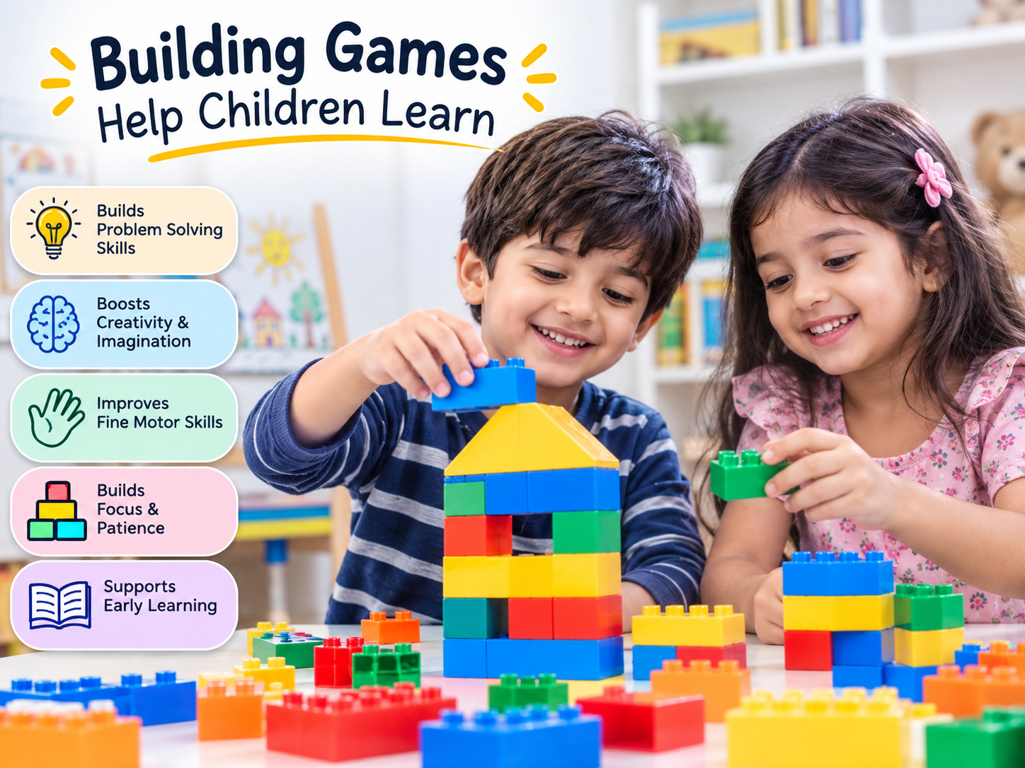 Building games help learning and problem-solving
