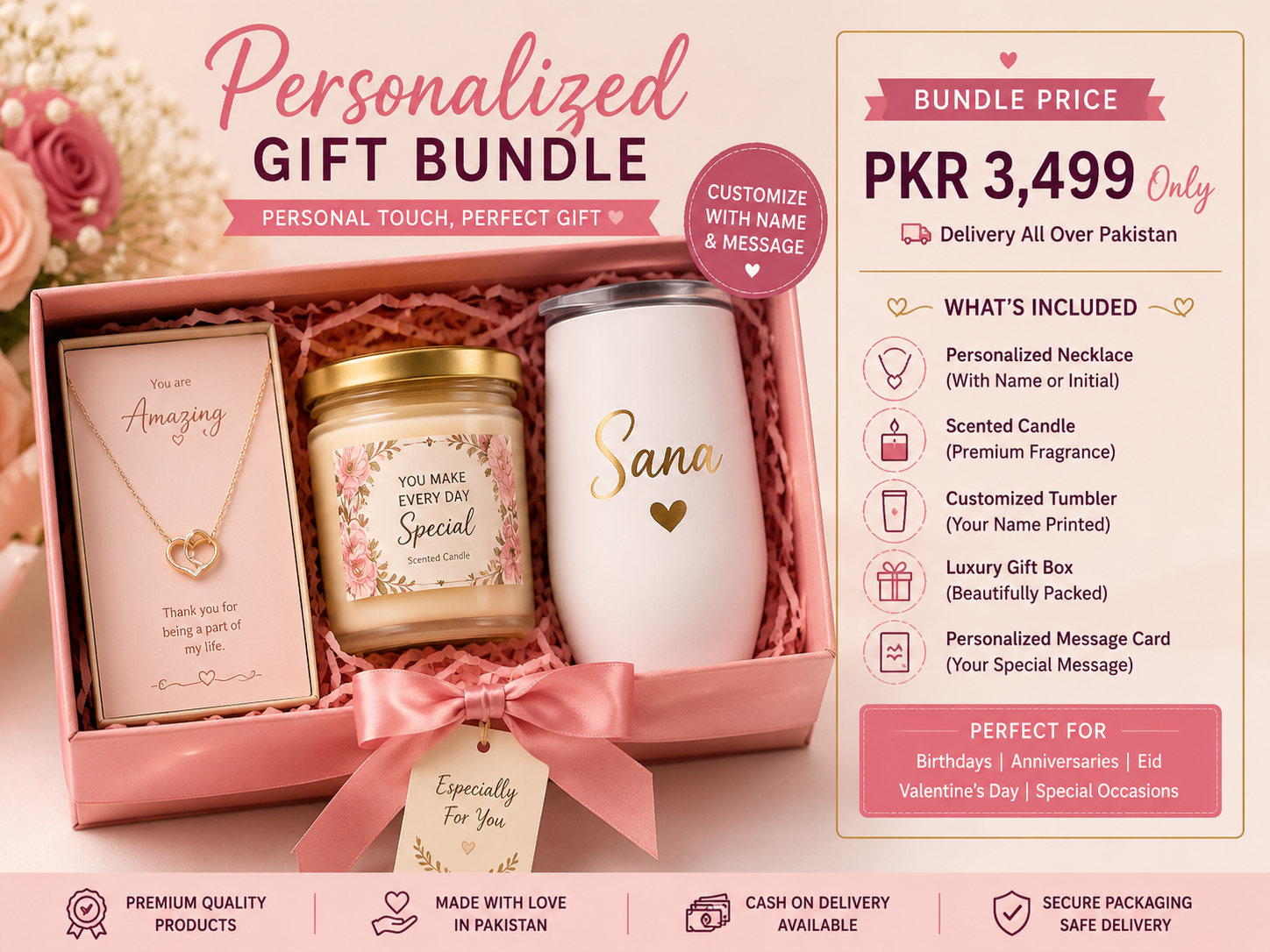 Personalized gift bundles price planning in Pakistan