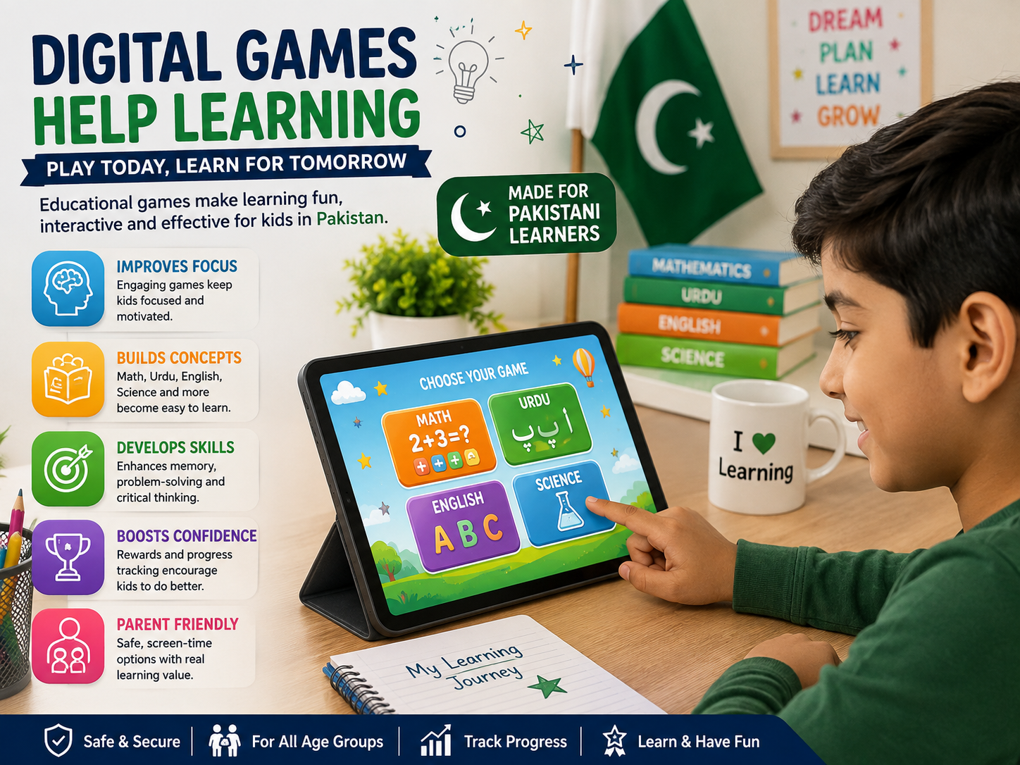 Digital games help learning for Pakistani children
