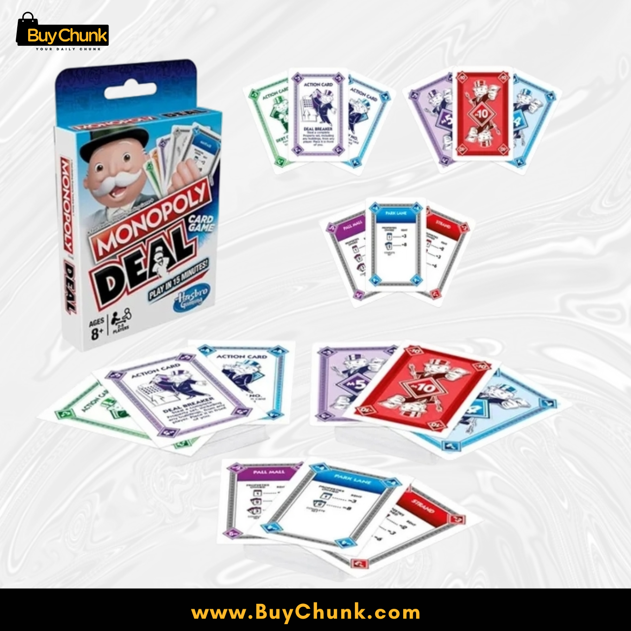 Monopoly Deal Playing Card Game | Fast Family Fun in Pakistan | Card Game for Kids and Adults- uno 3 Compact Monopoly Deal card game packaging available for delivery across Pakistan