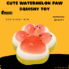 Cute Watermelon Paw Squishy Toy with colourful fruit-inspired paw design