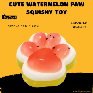 Cute Watermelon Paw Squishy Toy with colourful fruit-inspired paw design