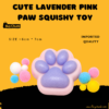 Cute lavender pink paw squishy toy displayed against a clean background